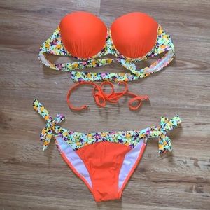 Orange Floral Bikini